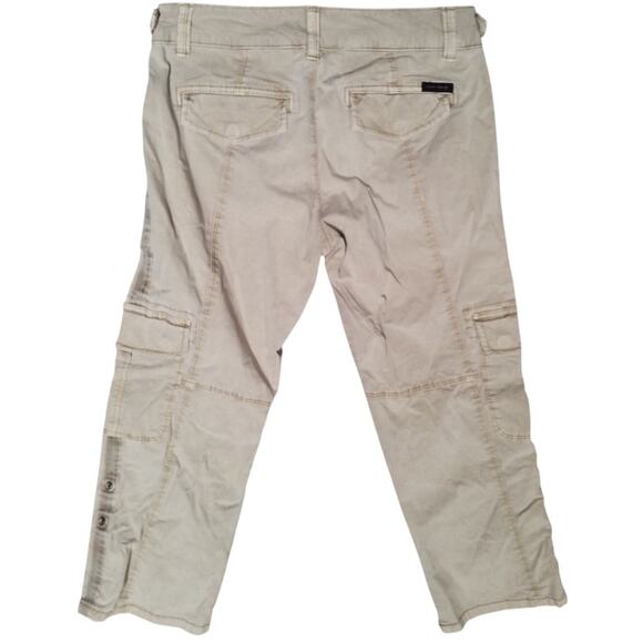 Sanctuary Womens Size 26 Cargo Pants Stretch Tan Pockets Stretch Mid Rise - Picture 2 of 8